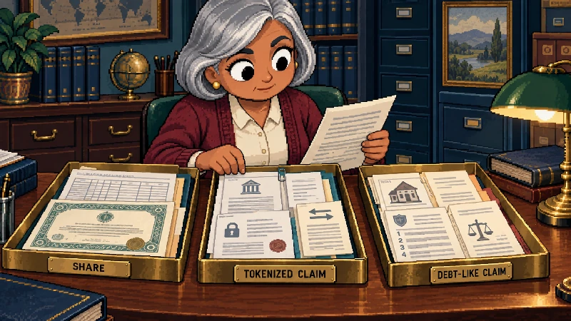 Editorial pixel-art cover: One-person 1990s rights-review consultation desk close-up.